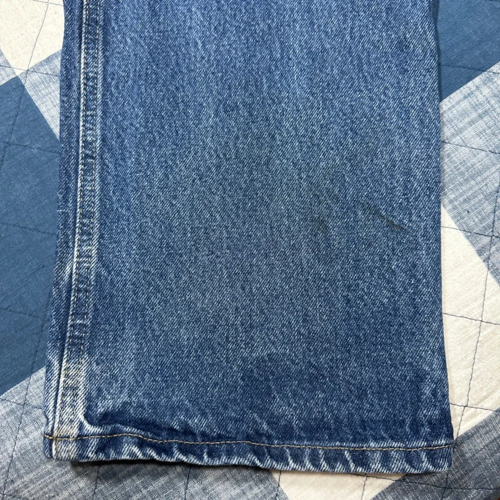 Carhartt Relaxed Fit Jeans Mens 38x32 Blue Denim Straight Leg Workwear 381-83